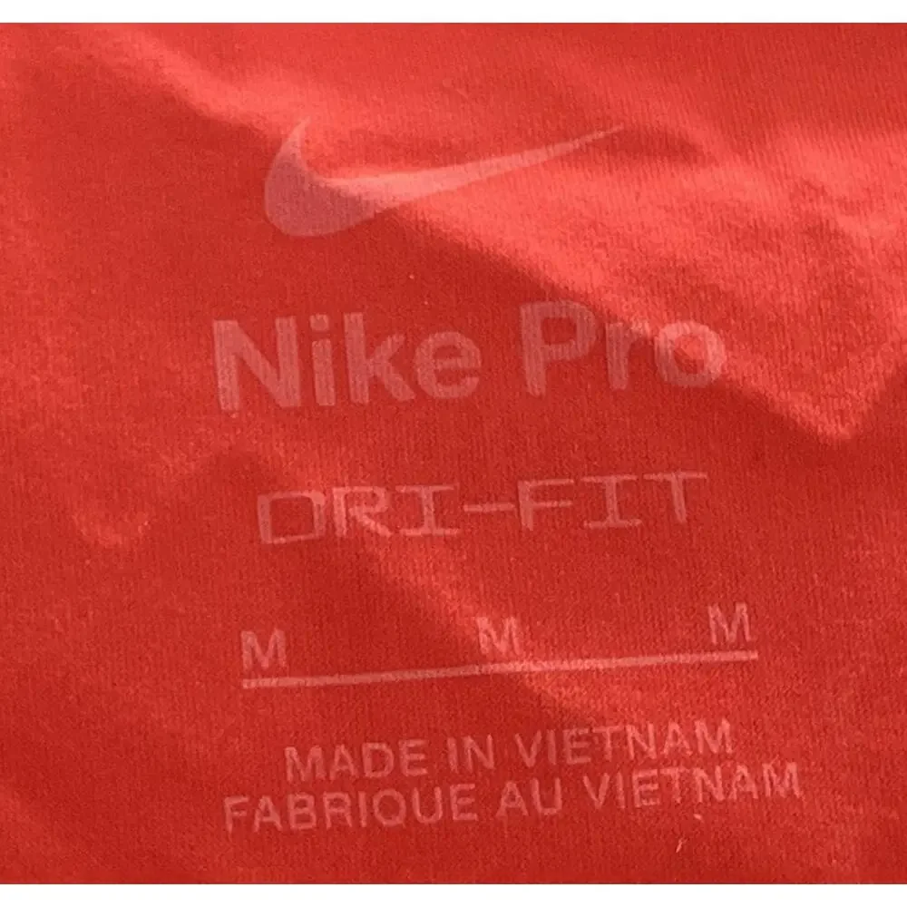 Nike Women's Pro Dri-FIT Cropped Long-Sleeve Top Light Crimson/Mineral NWT